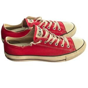 Converse Shoes Women’s 10 Mens 8 All Star Red Low Top Canvas Unisex